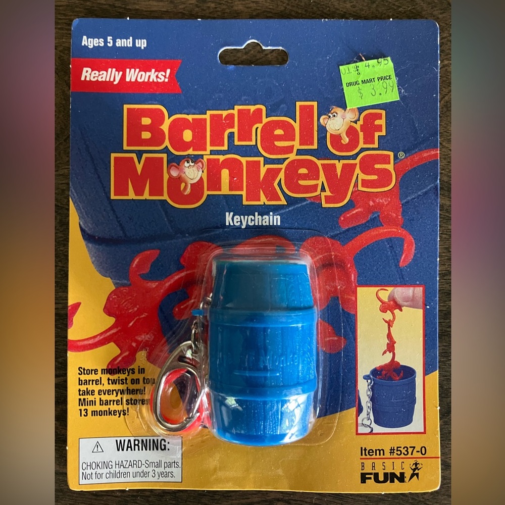 Nip Vintage 1998 Basic Fun Miniature Barrel Of Mo… - image 1